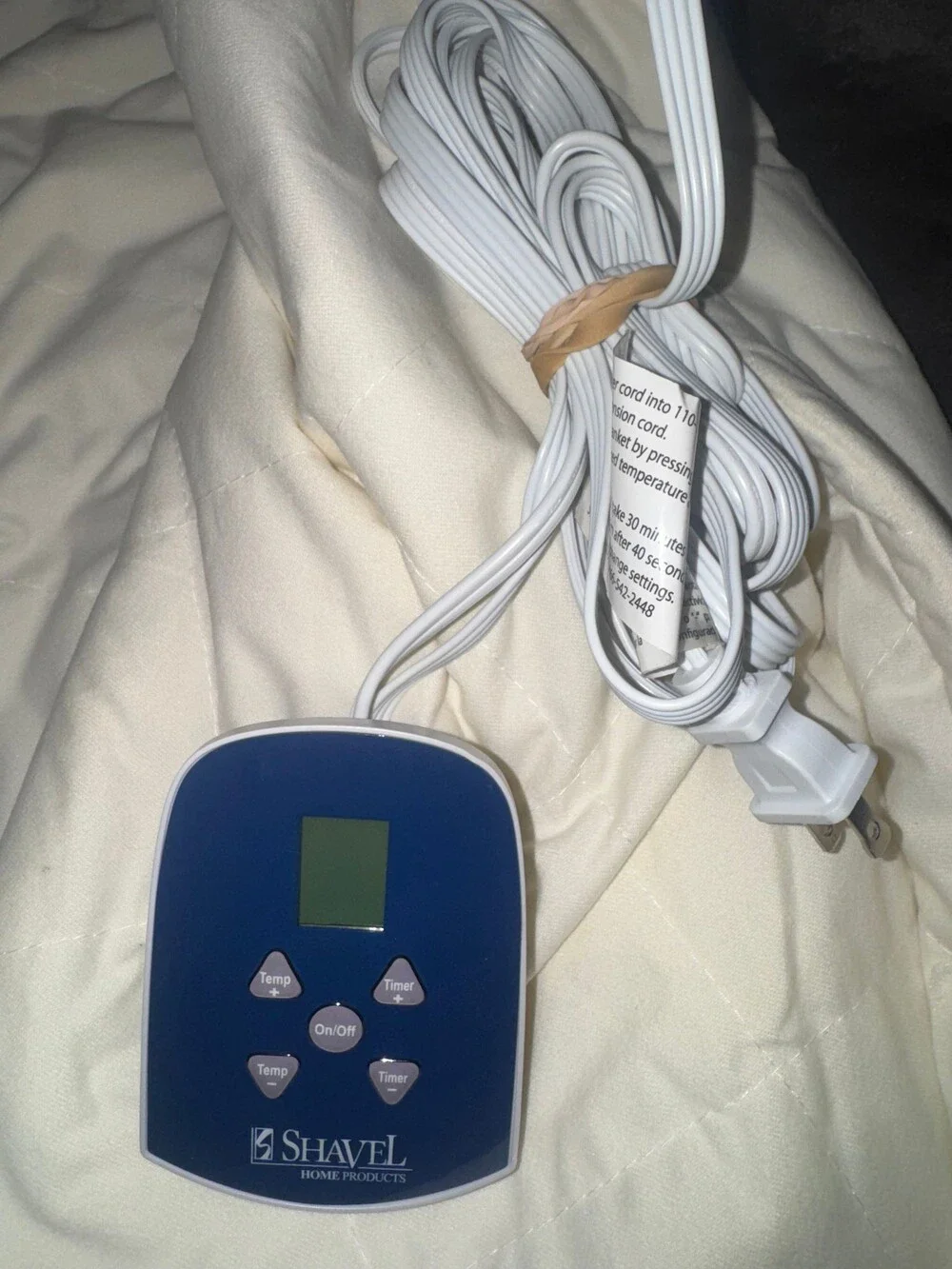 Shavel Electric Heated Blanket Beige with Controller
